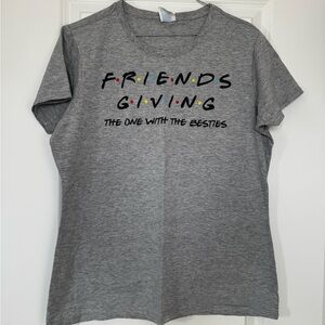 Gray Friendsgiving Graphic T-Shirt
